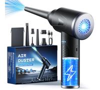 Souffleur Air Comprimé, 100000 TR/Min de Souffleur pc avec Batterie 9000mAh, Bombe Air Sec - Nettoyage PC, Plumeau Air Comprimé à 3 Vitessesavec Lumière LED pour Le Nettoyage de Canapé, Voiture