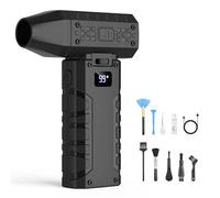 Souffleur Air Comprimé, 110 000 Tr/min,Staubgebläse,Vitesse Variable en Continu, Souffleur Sans fil Rechargeable Avec Éclairage Led et Écran Hd, Pour Claviers D'ordinateur, Voitures et Maisons