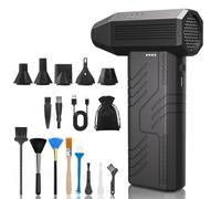 Souffleur Air Comprimé 110000TR/Min 3 Vitesses avec Lumière LED | 8000 mAh Batterie, Recharge USB,Soufflette Électrique Rechargeable,Réutilisable, pour Nettoyage PC,Canapés,Claviers,Voitures