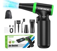 Souffleur Air Comprimé Souffleur PC 130000 tr/min - 3 Vitesses Air Duster, 6000 mAh Batterie, avec 3 Brosses Antistatiques, Bombe Air Sec Nettoyage PC Électronique, Mini Souffleur Voiture