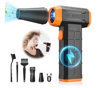 Souffleur Air Comprimé，150000 TR/Min Dépoussiérants Puissants électrique，Air Comprimé Duster avec Batterie 9000mAh，3 Vitesses Mini Souffleur avec Lumière LED pour Clavier, Nettoyage PC, Maison