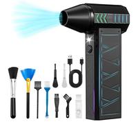 Souffleur Air Comprimé, 180000 TR/Min Bombe Air Sec Mini Souffleur Voiture sans Fil Puissant, 4 Vitesses Compressed Ultra Powerful Air Blower Dépoussiérants Puissants électrique pour Voiture