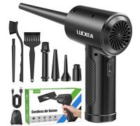 Souffleur Air Comprimé 3 Vitesses Souffleur PC - Mini Souffleur Voiture 6000 mAh Batterie avec Lumière LED, Bombe Air Sec Nettoyage PC, Air Comprimé Nettoyage Ordinateur Clavier, Air Duster
