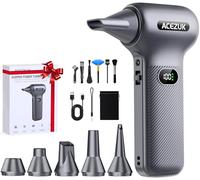 Souffleur Air Comprimé 350000TR/Min, Dépoussiérant Puissant Électrique avec 10500mAh Batterie, Lampe LED, 0-100 Réglage Continu, Bombe Air Sec pour Voiture, Kit de Nettoyage de Clavier d'Aspirateur