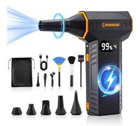Souffleur Air Comprimé 4 Vitesses 200000 TR/Min Mini Souffleur Batterie | Air Duster Puissant avec Batterie 12000mAh pour Nettoyage de Canapé Voiture Nettoyage PC Maison pour Animaux Domestiques