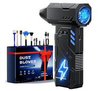 Souffleur Air Comprimé à Grande Vitesse - 180000 TR/Min de Soufflette Air Comprimé avec Batterie 6000mAh, Kit Nettoyage Clavier à 3 Vitesses, Bombe Air Sec pour Une Large Gamme de Nettoyages