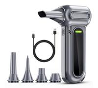 Souffleur Air Comprimé Electrique,Souffleur Batterie 7500mAh,Kit de Nettoyage pour PC,3 Vitesses,150000 TR/Min,avec Lumière,pour PC,Electronique,Canapé, Voiture,Bureau