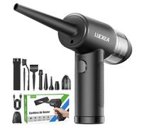 Souffleur Air Comprimé et Souffleur PC - 3 Vitesses Aspirateur PC avec Lumière LED, Batterie 6000mAh, 3 Brosses de Nettoyage PC, Mini Souffleur Voiture, Alternative au Bombe Air Sec, Air Duster
