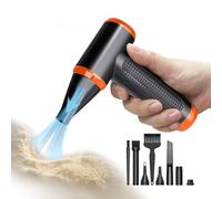 Souffleur Air Comprimé, Pejevir Dépoussiérants Puissants électrique, 3 Vitesses Réglable, MAX 150000 TR/Min, Type-C Rechargeable Plumeau Air électrique pour Clavier PC Animaux Canapé Voiture, Orange