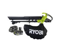 Souffleur aspiro-broyeur RYOBI 18V One+ Brushless OBV18 - Batterie 4,0Ah et chargeur