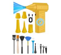 Souffleur avec 5 buses et 10 brosses 105 000 tr/min, moteur sans balais, 4 réglages de vitesse, extracteur de 4000 mAh pour la maison et l'atelier, barbecue, machine de soufflage