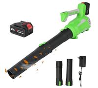 Souffleur Batterie 21v - Souffleur à Feuilles Souffleurs De Feuilles sans Fil avec Batterie Et Chargeur 38m/s 26,000rpm / 5 Vitesse/Portable pour Jardins, Cour, Feuille, Neige (1 Batterie)