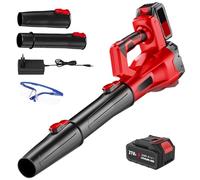 Souffleur Batterie 21V - Souffleur à Feuilles Souffleurs De Feuilles sans Fil avec Batterie Et Chargeur 60m/s 0-40,000r/Min / 6 Vitesse/Portable pour Jardins, Cour, Feuille, Neige (B-13,000mah*1)