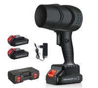 Souffleur Batterie, Mini Souffleur sans Fil 2X 1500mAh avec Moteur sans Balais, Souffleuse Électrique Puissant pour Feuilles, Neige et Poussière, Haute Force de Soufflage (Noir)