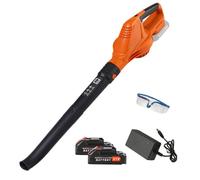 Souffleur Batterie Sans Fil 21V 650W Débit d’Air 180CFM Vitesse Max 150MPH, 5 Vitesses Réglables, 2 Batteries Rechargeables