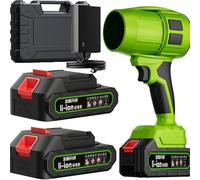 Souffleur Batterie, Seese Pro Le Souffleur sans Fil Ultra Puissant, ExtéRieur Feuilles Portable Turbocompressé Au Lithium, pour Nettoyage de ExtéRieur/Cour/Terrasse/Voiture (2 Batterie)