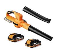 Souffleur Batterie, Souffleur de Feuilles sans Fil avec Deux Batteries 21V 2.0Ah, 2 Vitesse Variable, Vitesse Max 240 km/h, Souffleur de Feuilles sans Fil pour Nettoyer Jardins, Terrasses, Allées