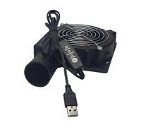 Souffleur centrifuge 5 V alimenté par USB Vitesse de flux d'air réglable pour poêle à bois, équipement de camping et barbecue, ventilateur souffleur de barbecue