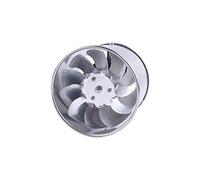 Souffleur centrifuge, Ventilateur Turbo centrifuge 25W Ventilateur d'échappement de 4 Pouces en Acier Inoxydable for Barbecue(Round with Cover)
