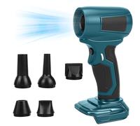 Souffleur compatible avec les batteries Makita 18 V, mini souffleur à feuilles avec 5 buses, vitesse d'air 30 m/s, moteur sans balais 130 000 tr/min, souffleur portable pour enlever les feuilles, la