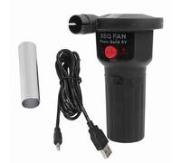 Souffleur d’air léger et Portable de 5 V pour Barbecue, souffleur d’air de Cuisson à Main avec câble USB et Tube en Aluminium, idéal pour Les grillades en Plein air, Le Camping et