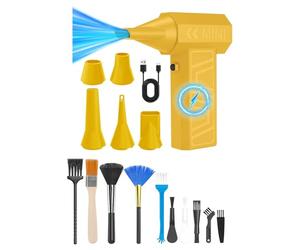 Souffleur d'air 105 000 tr/min, 4 modes de vitesse, batterie 4000 mAh, 135 g, pression pour le nettoyage de la caméra, barbecue, allumage, artisanat, barbecue, démarreur