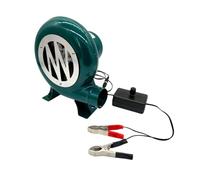 Souffleur d'air extérieur portable 12 V 120 W avec fonction de réglage de la vitesse adaptée pour barbecue, feu de camp, augmentation de la chaleur, souffleur de cuisine en plein air avec vitesse