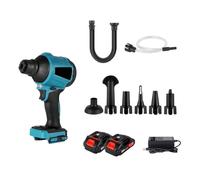 Souffleur d'air sans Fil 1000W, 40000 TR/Min, Batterie, De Poussière Rechargeable for 18V Très Puissant, Un Seul Outil(2 Battery)