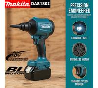 Souffleur d'air sans fil Makita DAS180 18V sans balais avec buse pour le nettoyage des machines et des plans de travail No battery