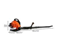 Souffleur de Feuilles à Dos, 52 CC - 665 CFM - Souffleur Thermique - 2 Temps - pour Feuilles, Sable, Gravier, Neige