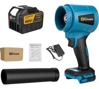 Souffleur de feuilles à main, moteur sans balai, vitesse de vent élevée, 1 kit de batteries