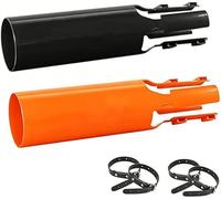 Souffleur De Feuilles Air Booster - Amplificateur de Flux d'air Turbo 2ème Génération à Effet Venturi, Double la Vitesse et la Puissance d'air pour Nettoyage de Jardin, Pelouse et Allée (Noir+Orange)