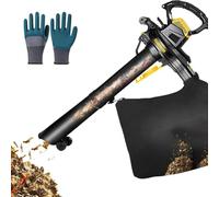 Souffleur De Feuilles De Jardin Et Broyeur sous Vide 3800w, Souffleur De Feuilles 3 en 1 avec Réglage à 6 Vitesses Et Sac De Ramassage des Feuilles De 40 L, Rapport De Déchiquetage De 16:1