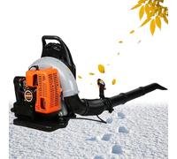 Souffleur de feuilles de sac à dos, moteur à essence 2 temps 63 CC avec réservoir de carburant de 1,8 L, pour l'entretien de la pelouse, le balayage de la route et le déneigement