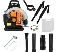 Souffleur de Feuilles Dorsal à Essence 63 cm3, 665 CFM, Moteur 2 Temps refroidi par air avec régulateur de Vitesse pour Le déneigement et Le Nettoyage des pelouses.