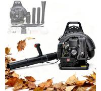 Souffleur de Feuilles Dorsal, Moteur Essence 2 Temps de 63 cm³, 6800 TR/Min, souffleur de Neige Professionnel Robuste, réservoir de Carburant de 1,8 L, Puissant pour Le Nettoyage des Cours