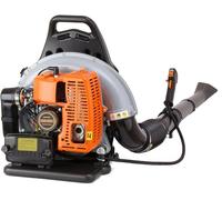 Souffleur de feuilles dorsales - 63 cc - 2 temps - Essence, 2,7 kW - Réservoir de 1,8 l - Bandoulière réglable pour feuilles, neige, poussière et petits incendies