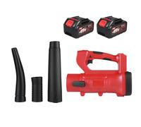 Souffleur de Feuilles électrique portatif avec Moteur 21 V et Chargeur de Batterie 4,0 Ah - Vitesse de l'air de 150 MPH avec 6 Modes de Vitesse Variable - Comprend des Tubes d'air (Prise UE et 2