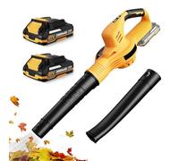 Souffleur de Feuilles Électrique sans Fil 21V, 1000W, 2 Modes de Vitesse, 150MPH Vitesse Maximale, Charge Rapide 1H, 2 Batteries Lithium 2.0Ah, Léger, Ergonomique, pour Pelouse et Jardin (Orange)
