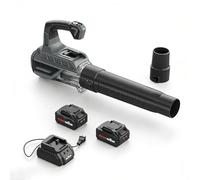 Souffleur de Feuilles électrique sans Fil, broyeur léger avec Batterie et Chargeur, souffleur de Jardin avec Batterie et Chargeur, pour l'entretien de la pelouse, du Patio, de la Cour Battery*2