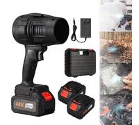 Souffleur de Feuilles Électrique sans Fil, Souffleur Électrique Portatif - Moteur sans Balais 1500W, avec 2 Batteries 4 Ah et Chargeur, pour Le Nettoyage de la Voiture et du Jardin(Black)