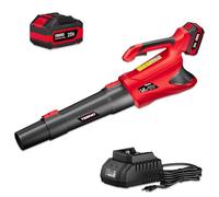 Souffleur de Feuilles sans Fil 20 V, souffleur à Feuilles avec Batterie 4,0 Ah, 5 Modes de Vitesse pour l'entretien de la pelouse, 4500 W, Le soufflage de la Neige, et Le dépoussiérage