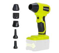 Souffleur de feuilles sans fil 2025 sans fil pour batterie Ryobi 18 V, mini souffleur électrique portatif léger avec 5 accessoires, vitesse continue pour les petites zones Nettoyage de précision (sans