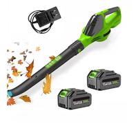 Souffleur de Feuilles sans Fil 21 V,120CFM/100MPH Haute Vitesse,Souffleur à Feuilles avec Batterie 3,0 Ah,3000 W,5 Modes Vitesse,pour l'entretien pelouse, soufflage Neige,Dépoussiérage,Tube Amovible