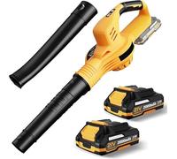 Souffleur de Feuilles sans Fil 21 V, avec Batterie 4,0 Ah et Chargeur, 3000 W, 2 Modes de Vitesse pour l'entretien de la pelouse, Le soufflage de la Neige, et Le dépoussiérage (Orange)