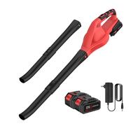 Souffleur de Feuilles sans Fil 21 V, Souffleur Batterie avec Moteur sans Balais, Batterie2×3,0 Ah et Chargeur, Vitesse de soufflage jusqu'à 288 km/h, 2 Modes de Vitesse pour Cour, Pelouse, Jardin