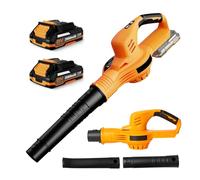 Souffleur de Feuilles sans Fil 21V - 3000W, Souffleur de Feuilles Portable avec Batterie et Chargeur | 2 Vitesses (200 km/h Max) | Léger 1,6 kg | pour Jardin, Terrasse & Allées (Jaune)