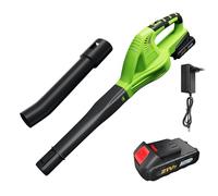 Souffleur de Feuilles sans Fil 21V, Vitesse de soufflage jusqu'à 8m/Min,Vitesse 15000r/min, souffleur sans Fil avec Batterie et Chargeur, Leaf Blower pour la saleté & Les Feuilles (1 Batterie)