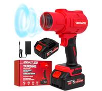 Souffleur de feuilles sans fil - 500 000 tr/min - Batterie et chargeur 21 V 4 Ah - Léger pour l'entretien de la pelouse, le nettoyage de la terrasse, le soufflage des feuilles, le camping, les