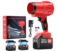 Souffleur de feuilles sans fil avec 2 batteries 21 V 4500 mAh et chargeur, moteur sans balais de 150 000 tr/min, puissant souffleur électrique 685 CFM, 200 MPH, souffleur de jardin léger pour soins de